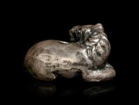 A Silver Horse-Form Ojime