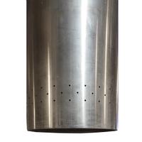 A Stainless Steel Mid-Century Cylinder Light Fixture 9" W x 9" D x 32" H — United States, Mid-20th Century