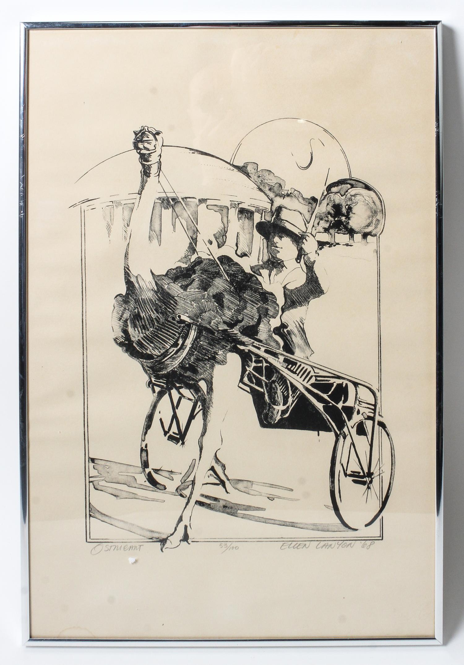 Ellen Lanyon, (American, 1926-2013), Ostracart,1968