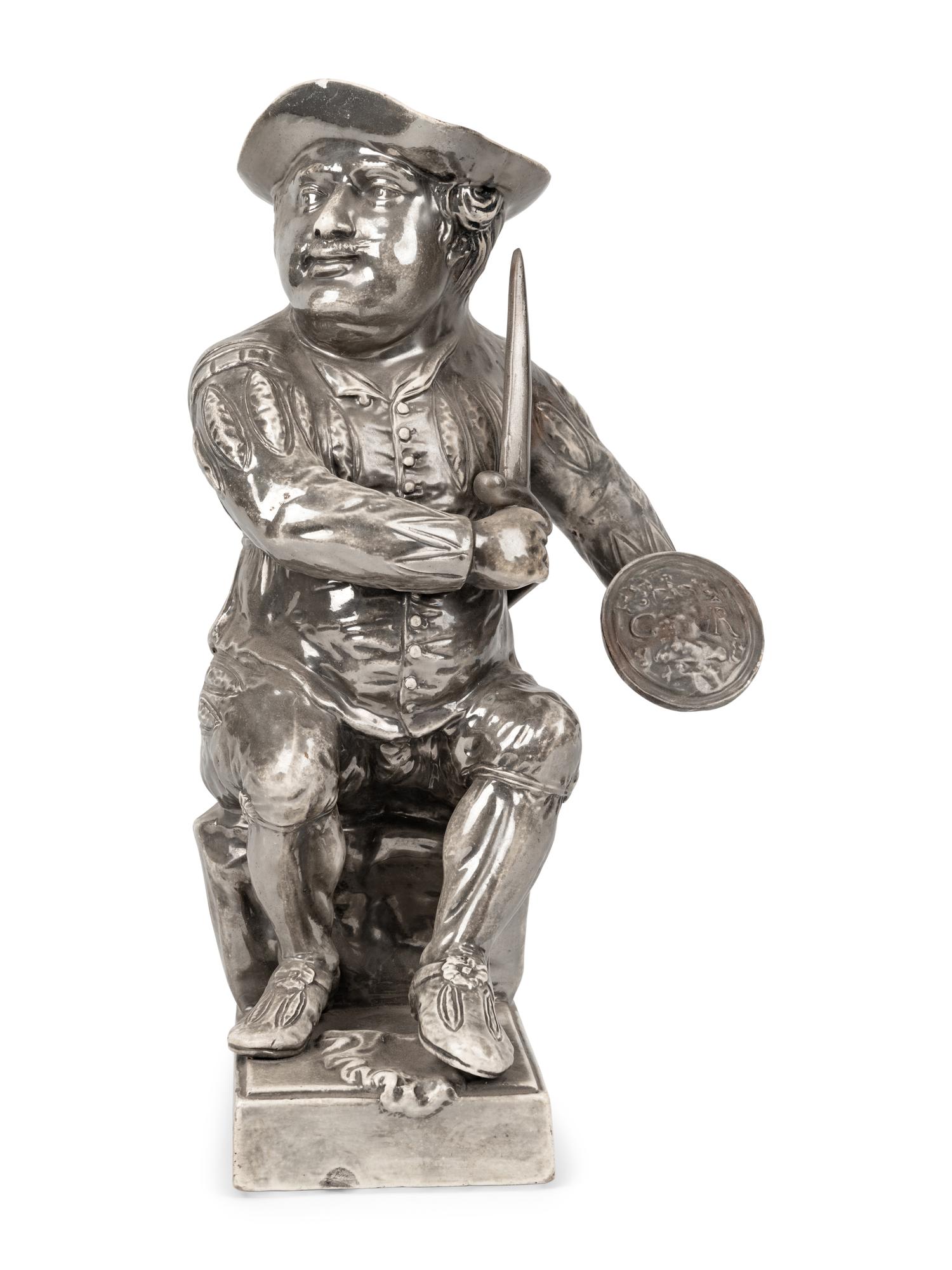 An English Silver Luster Ware Figure