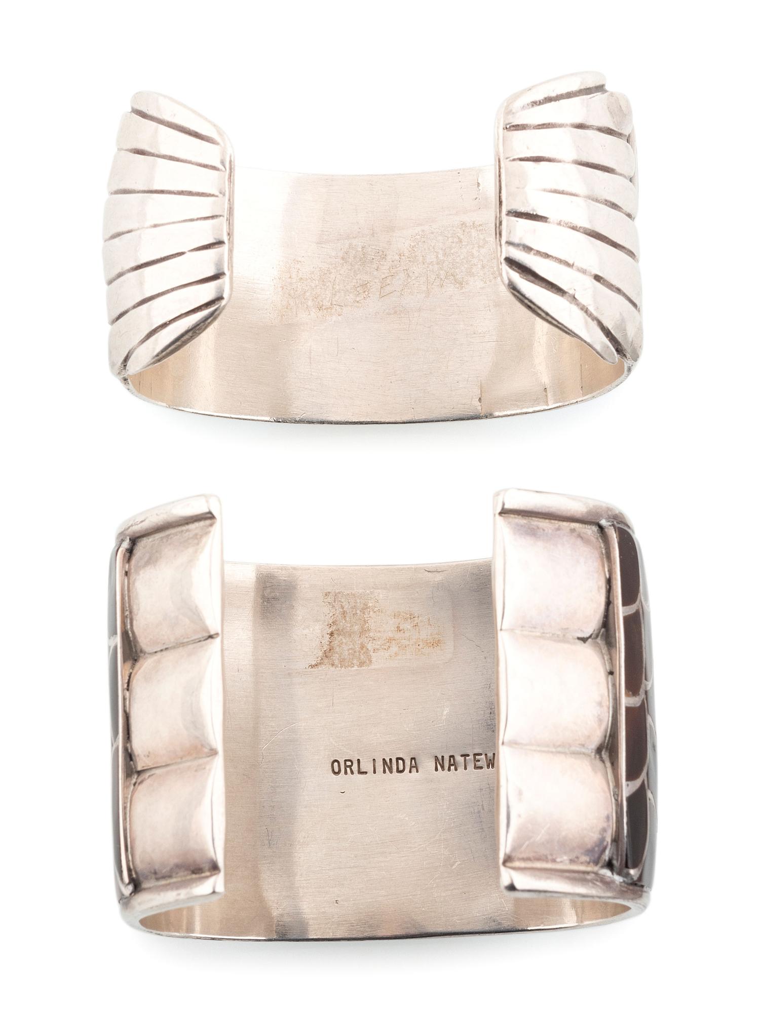 Zuni Silver and Channel Inlay Cuff Bracelets