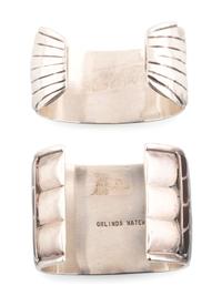 Zuni Silver and Channel Inlay Cuff Bracelets