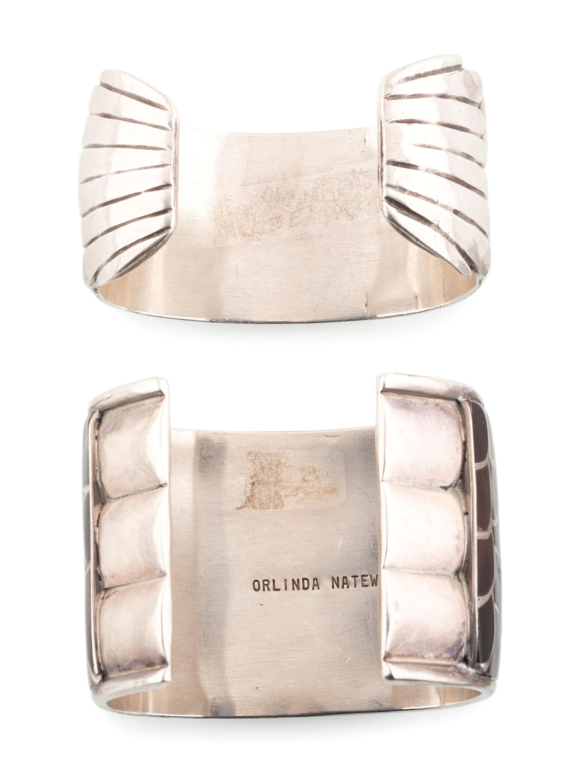 Zuni Silver and Channel Inlay Cuff Bracelets