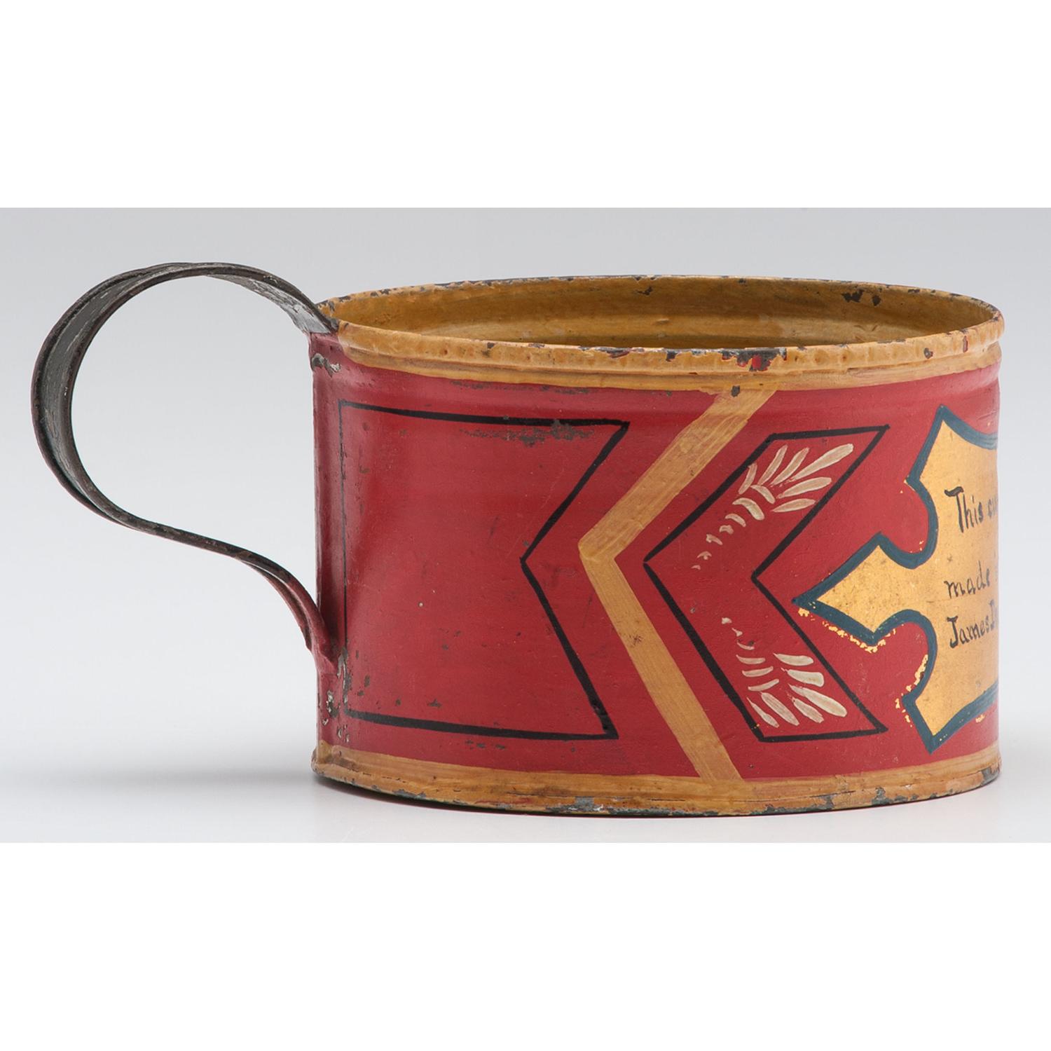 Oklahoma Land Rush of 1889, Beautifully Painted First Piece of Tinware Made in Guthrie, OK