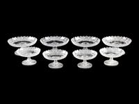 Eight Cut-Glass Cake Stands
