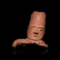 A Japanese Haniwa Terracotta Head 日本埴轮紅陶頭像