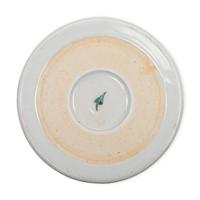 A Pair of Chinese Export Famille Verte Porcelain Plates and A Famille Verte Brushpot