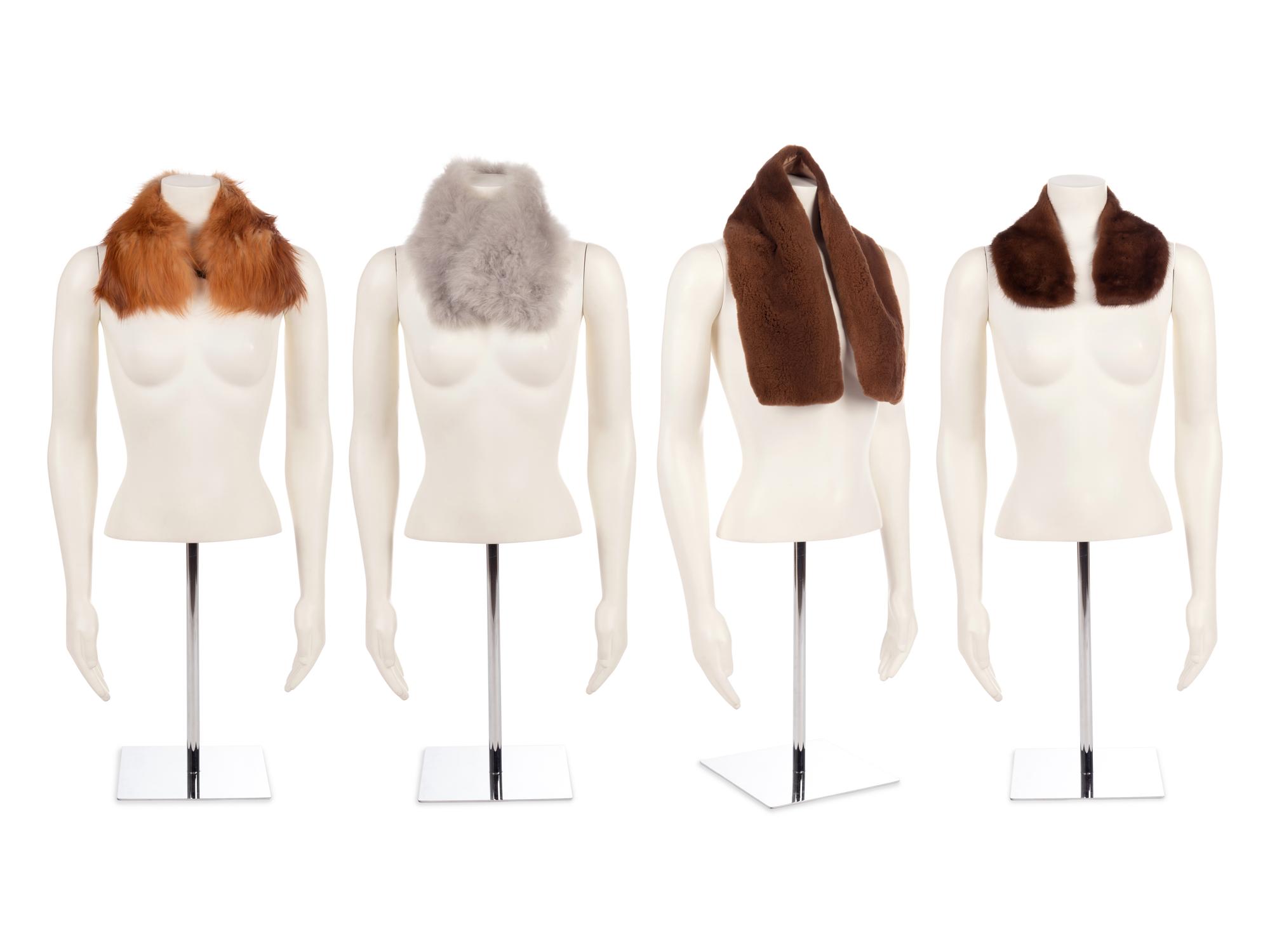 Thirteen Assorted Fur Collars: Including One Chanel, One Bergdorf Goodman, One Akris, and One J. Mendel