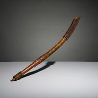 Sioux Figural Carved Wood Pipe Stem
