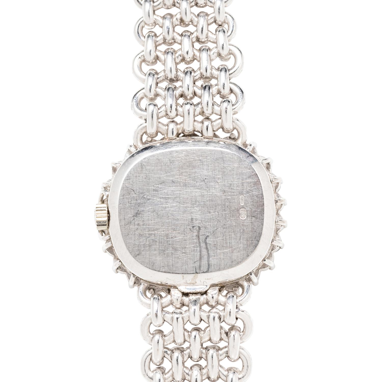 PATEK PHILIPPE, WHITE GOLD AND DIAMOND WATCH