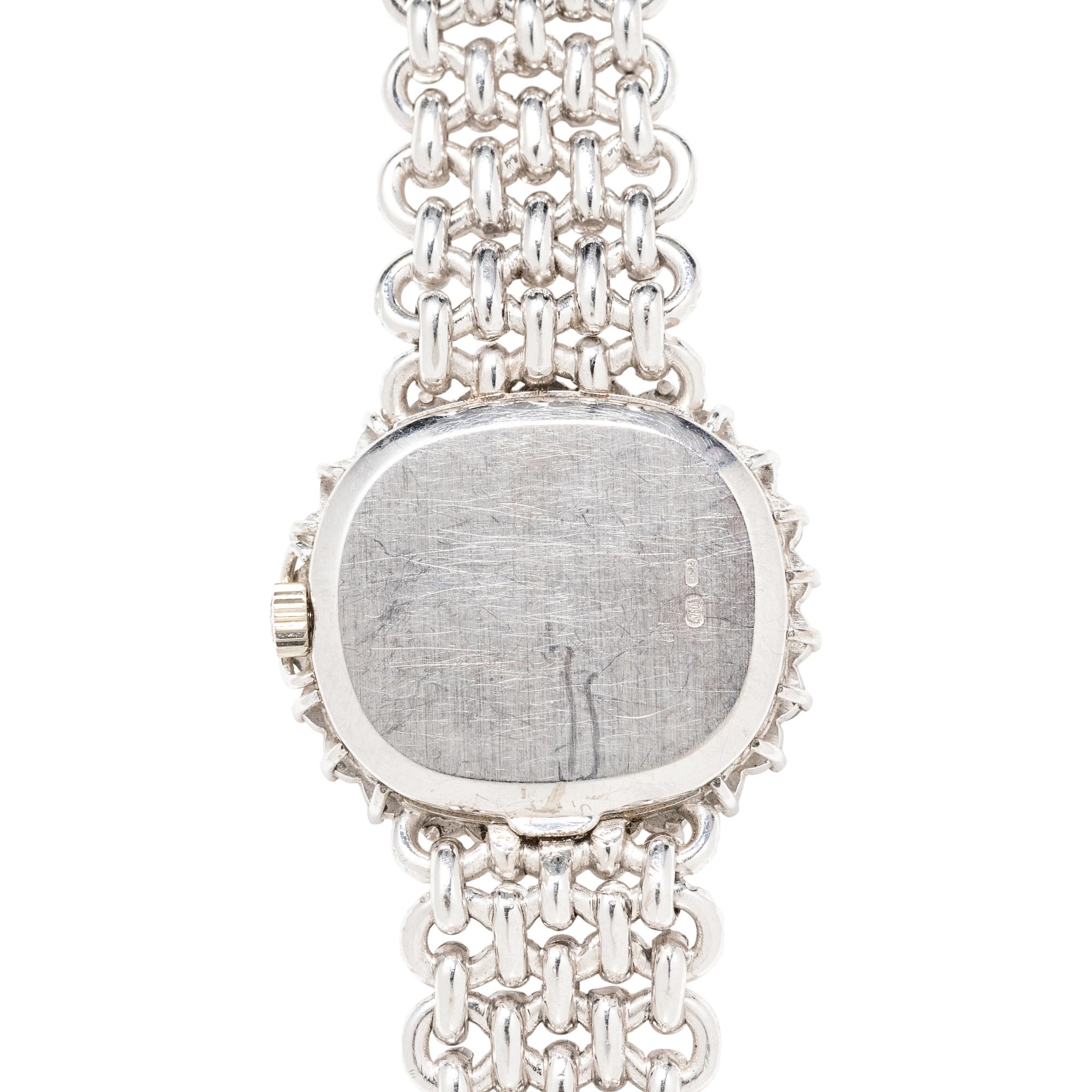 PATEK PHILIPPE, WHITE GOLD AND DIAMOND WATCH
