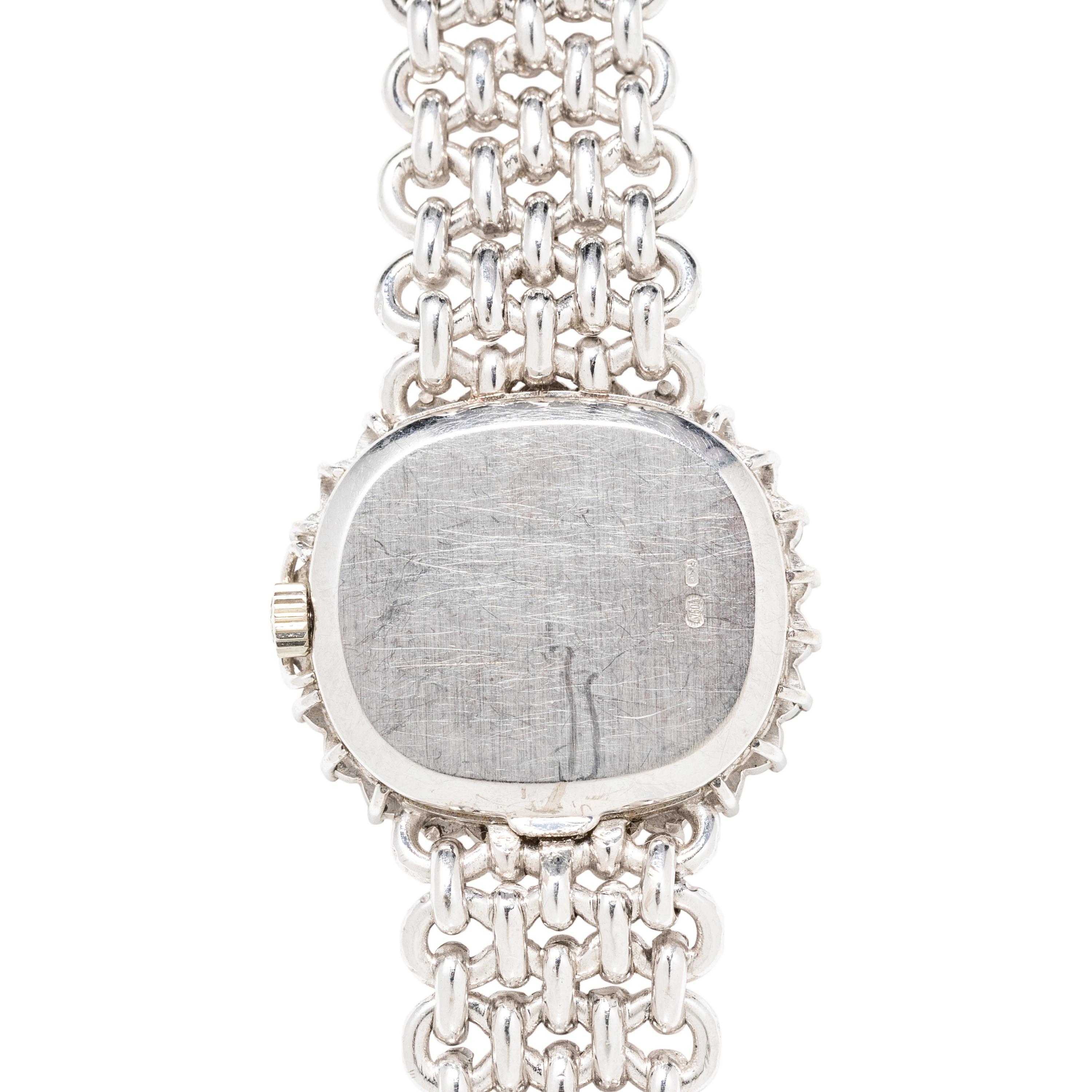 PATEK PHILIPPE, WHITE GOLD AND DIAMOND WATCH