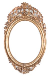 Two Similar Giltwood Frames Height 58 inches.