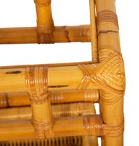 A Bielecky Brothers Rattan Settee with Two End Tables and a Pair of Ottomans