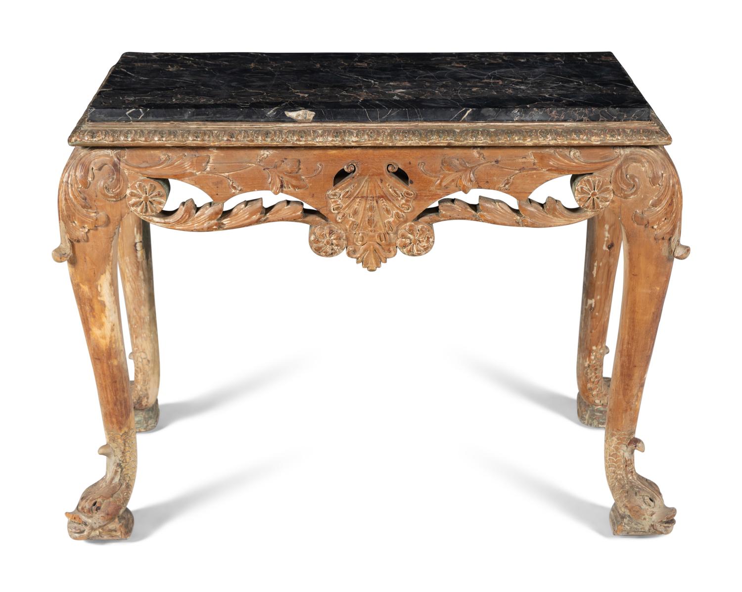 A George II Carved Pine Console Table