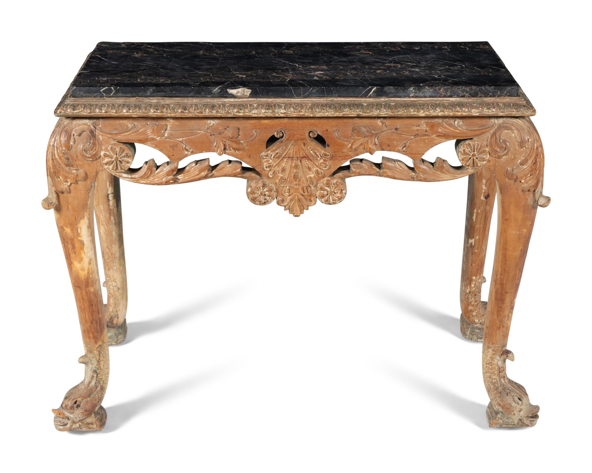A George II Carved Pine Console Table