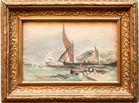 Artist Unknown, (19th century), Ships by Shore
