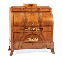 An Empire Style Mahogany Bureau à Cylindre