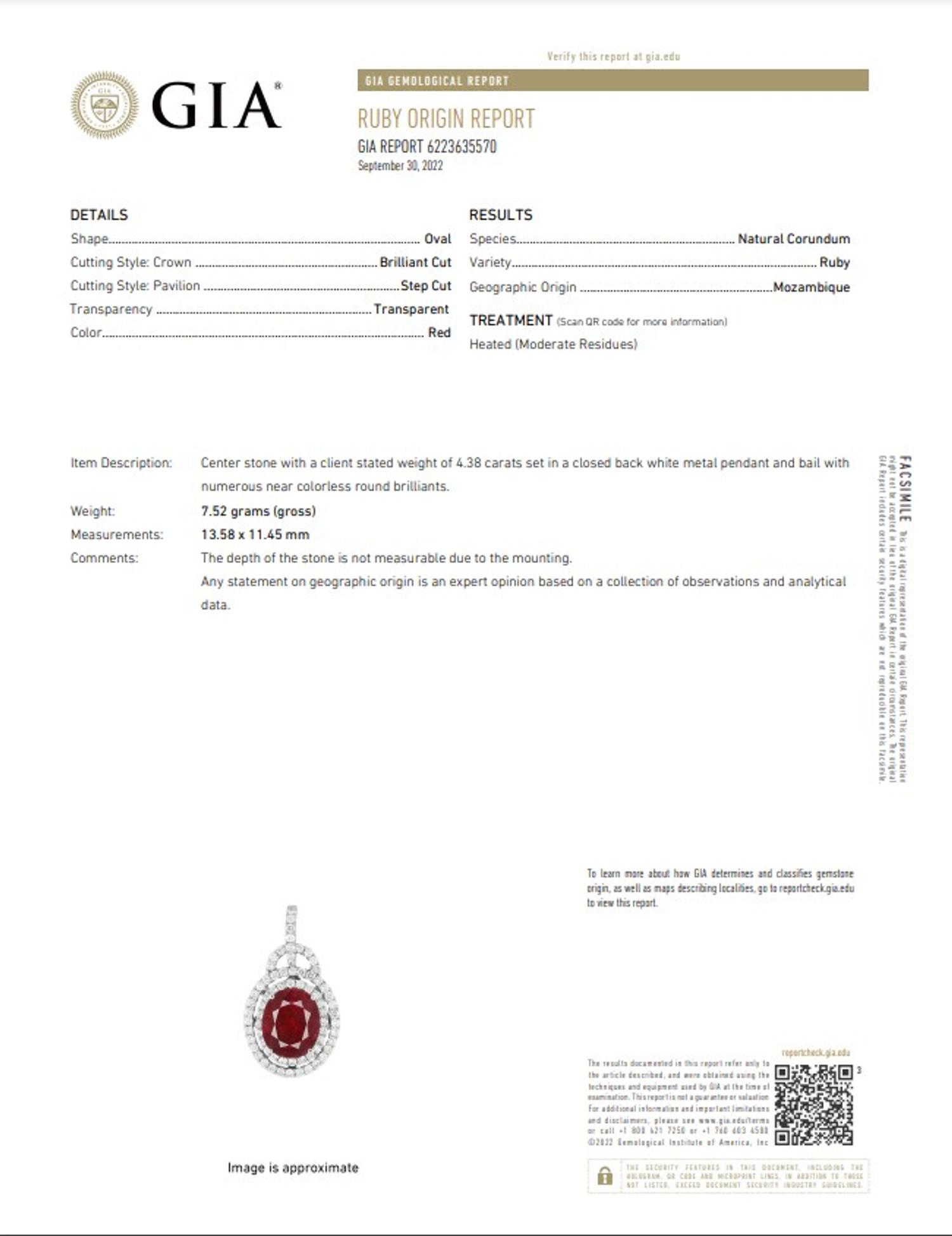 RUBY AND DIAMOND PENDANT