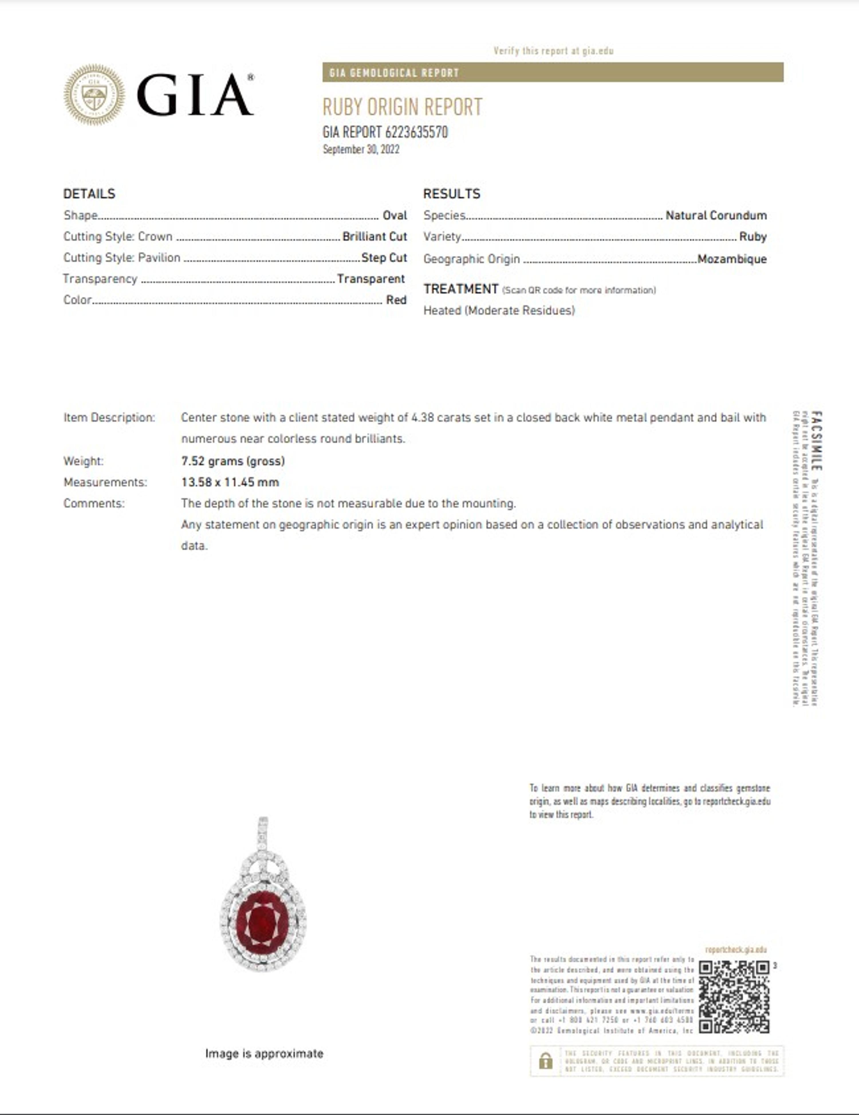RUBY AND DIAMOND PENDANT