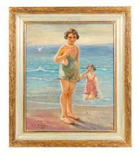 Mabel May Woodward, (American, 1877–1945), Young Women Swimming, 1915