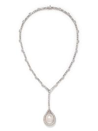 DIAMOND AND CULTURED SOUTH SEA PEARL CONVERTIBLE NECKLACE
