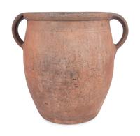Four Redware Jars with Interior Glaze