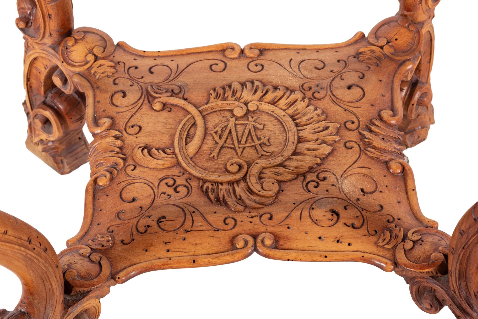 A Piedmontese Carved Walnut Table