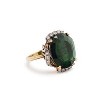 TOURMALINE AND DIAMOND RING