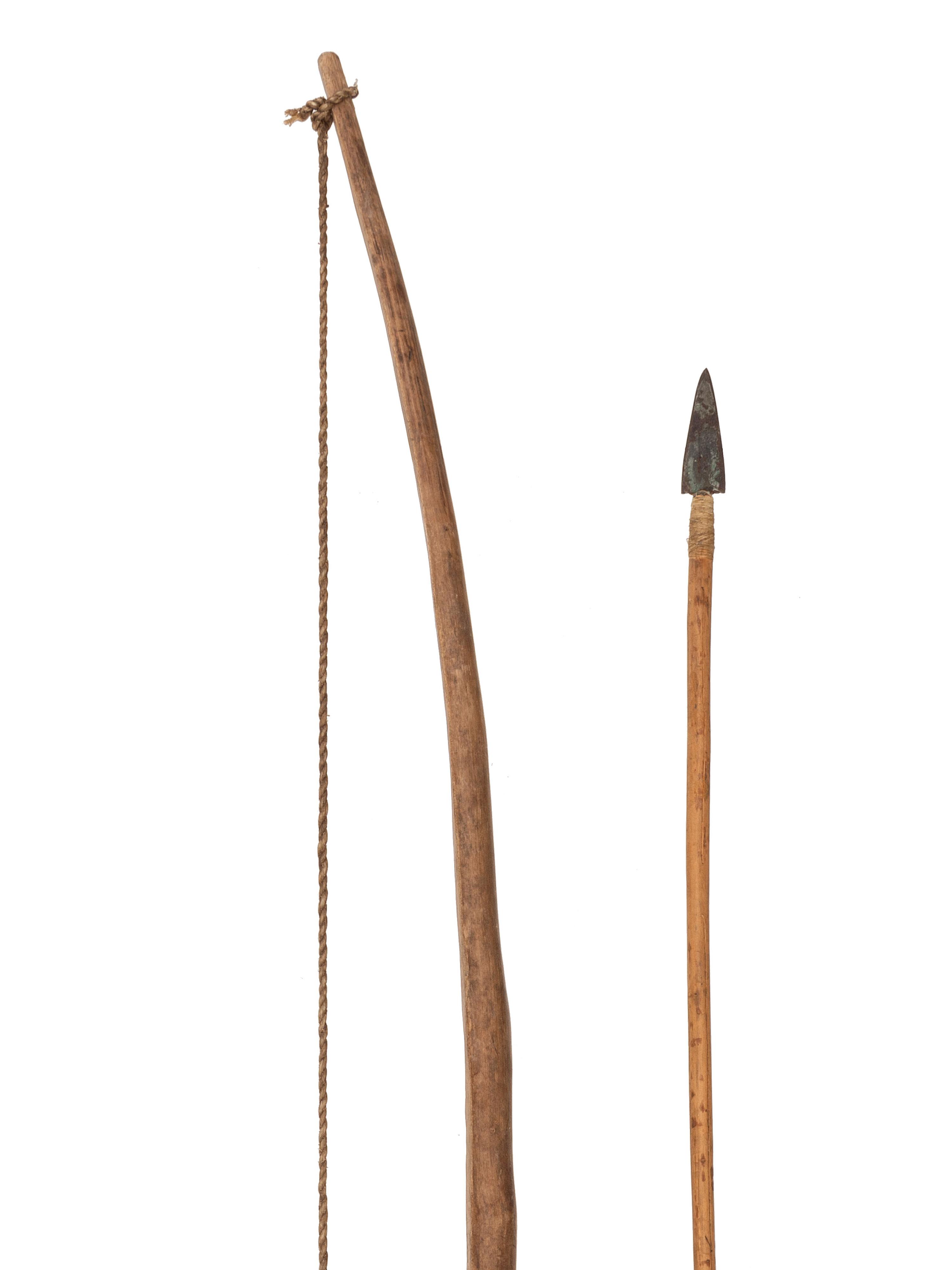 Apache Bow, with Painted Arrow