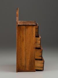 A Country Carved Pine Hanging Spice Cabinet