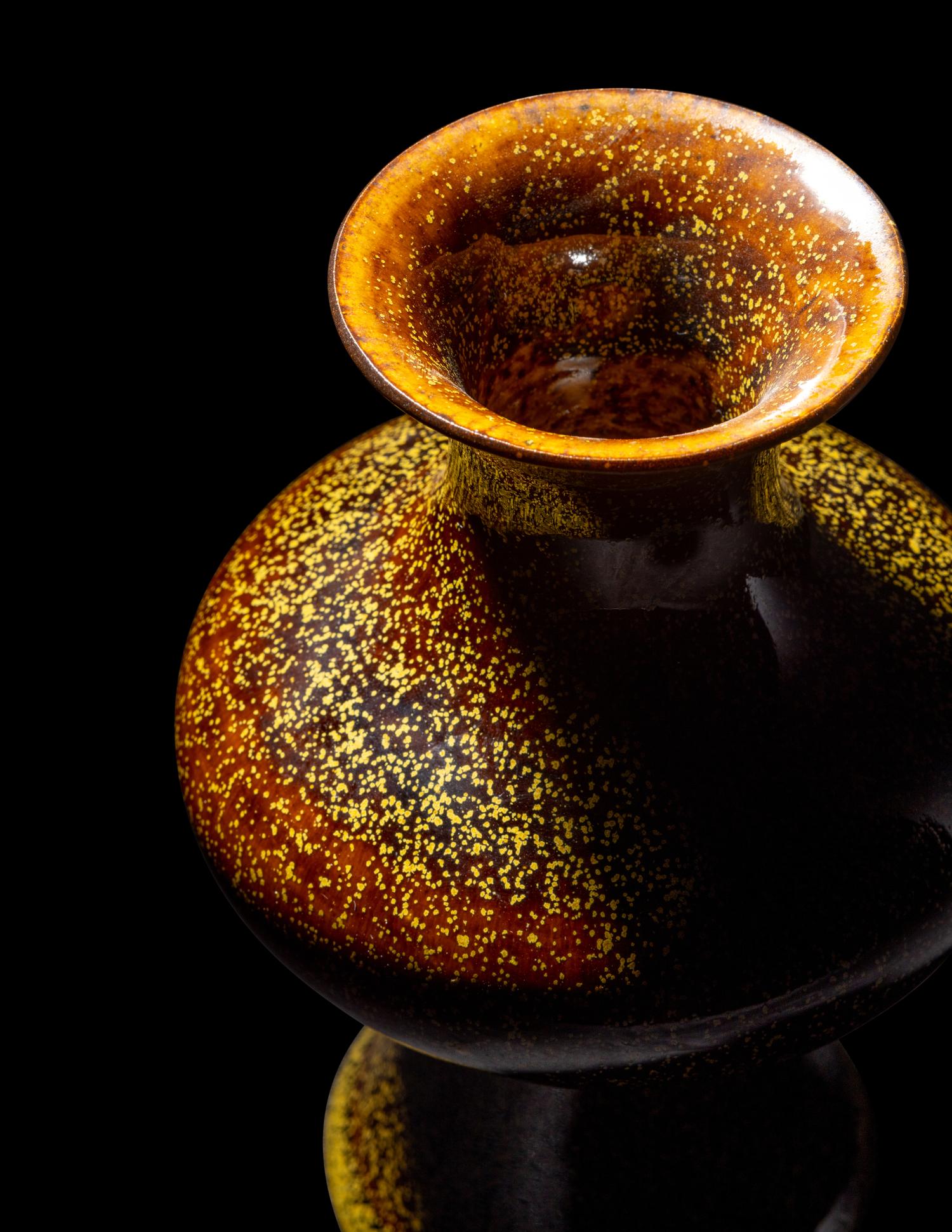 A Chinese Teadust Glazed Porcelain Vase