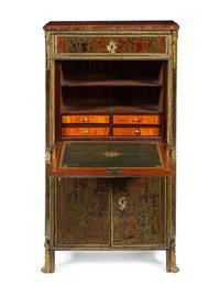 A Louis XIV Style Boulle Marquetry Marble-Top Secrétaire à Abattant