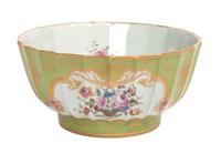 An English Porcelain Center Bowl Diameter 11 1/2 inches. — Rockingham, Brameld, 19TH CENTURY