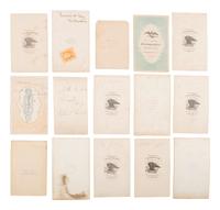 [EARLY PHOTOGRAPHY]. A collection of CDVs, cabinet cards, and real photo postcards, highlighted by a view of Seth Kinman's chair, an occupational view of women at work, views of young men prior to enlisting in the Civil War, and portraiture.