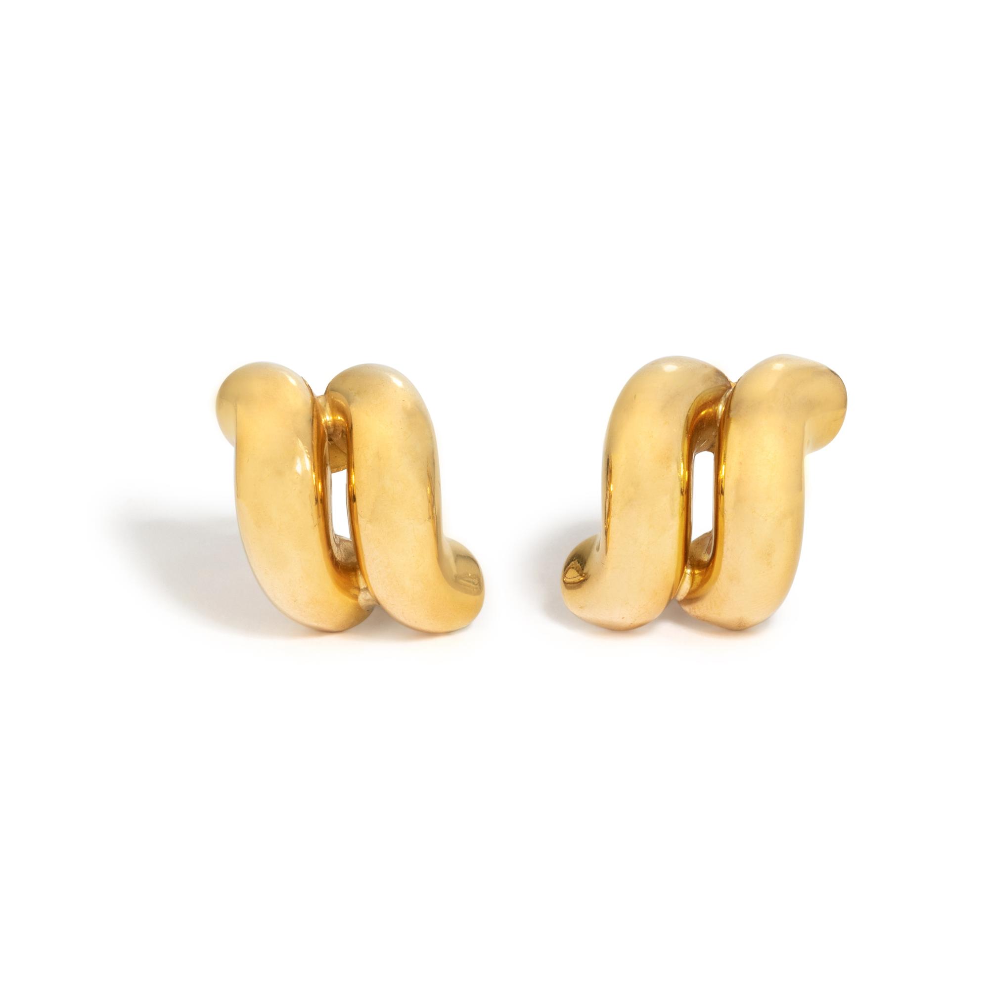 YELLOW GOLD EARCLIPS