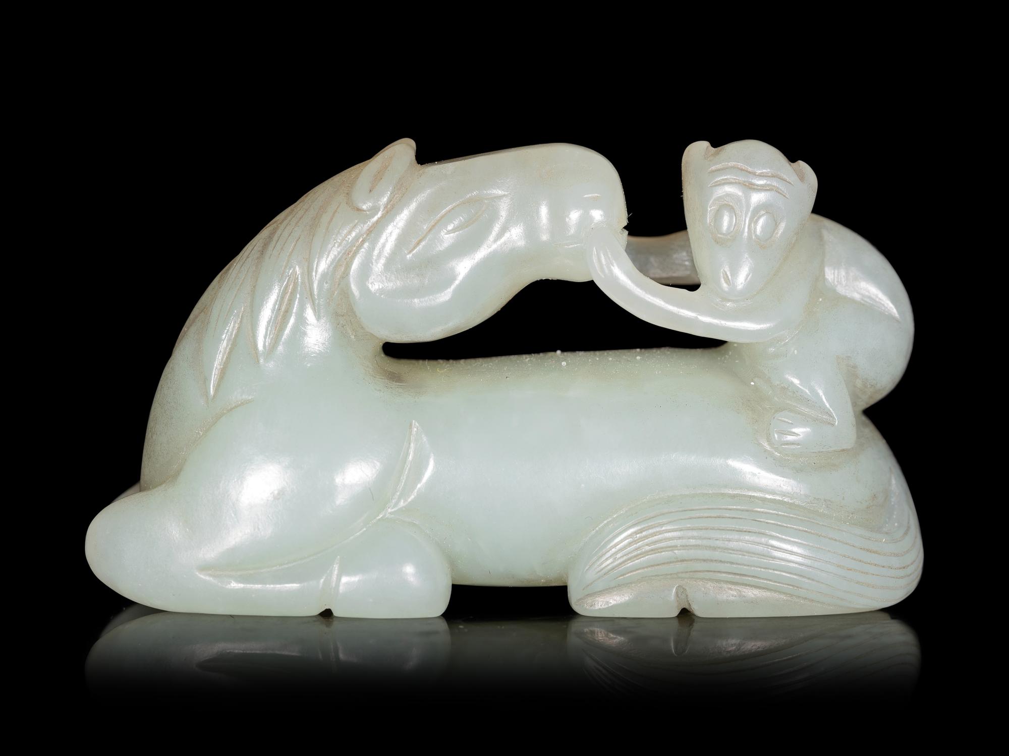 Five Chinese Carved Jade Figures