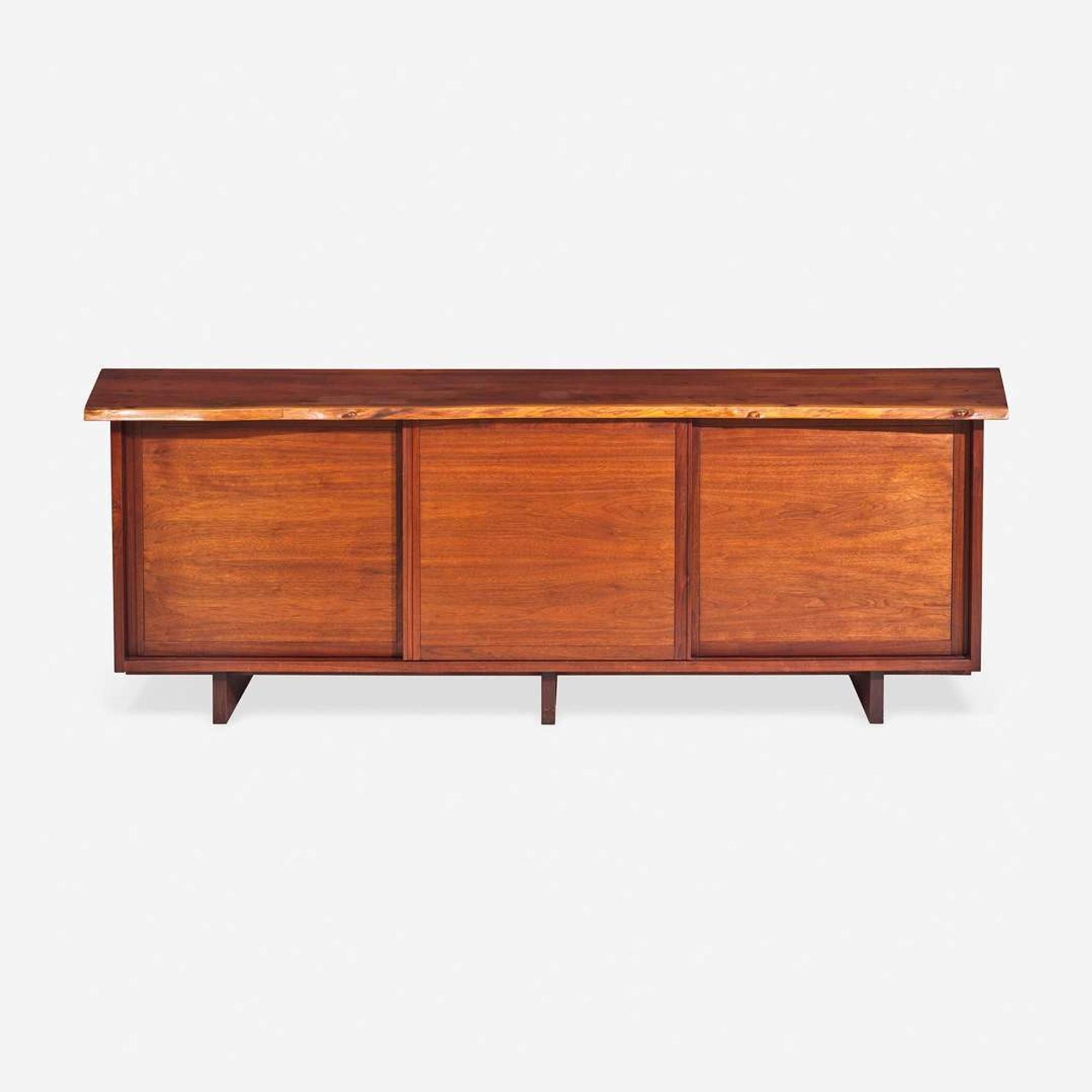 George Nakashima (American, 1905-1990) Triple Sliding-Door Cabinet, New Hope, Pennsylvania, 1965