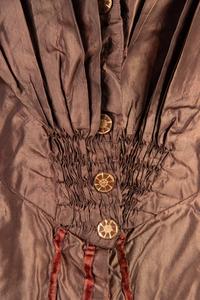 Two Silk Bodices Trimmed with Velvet, 1850s