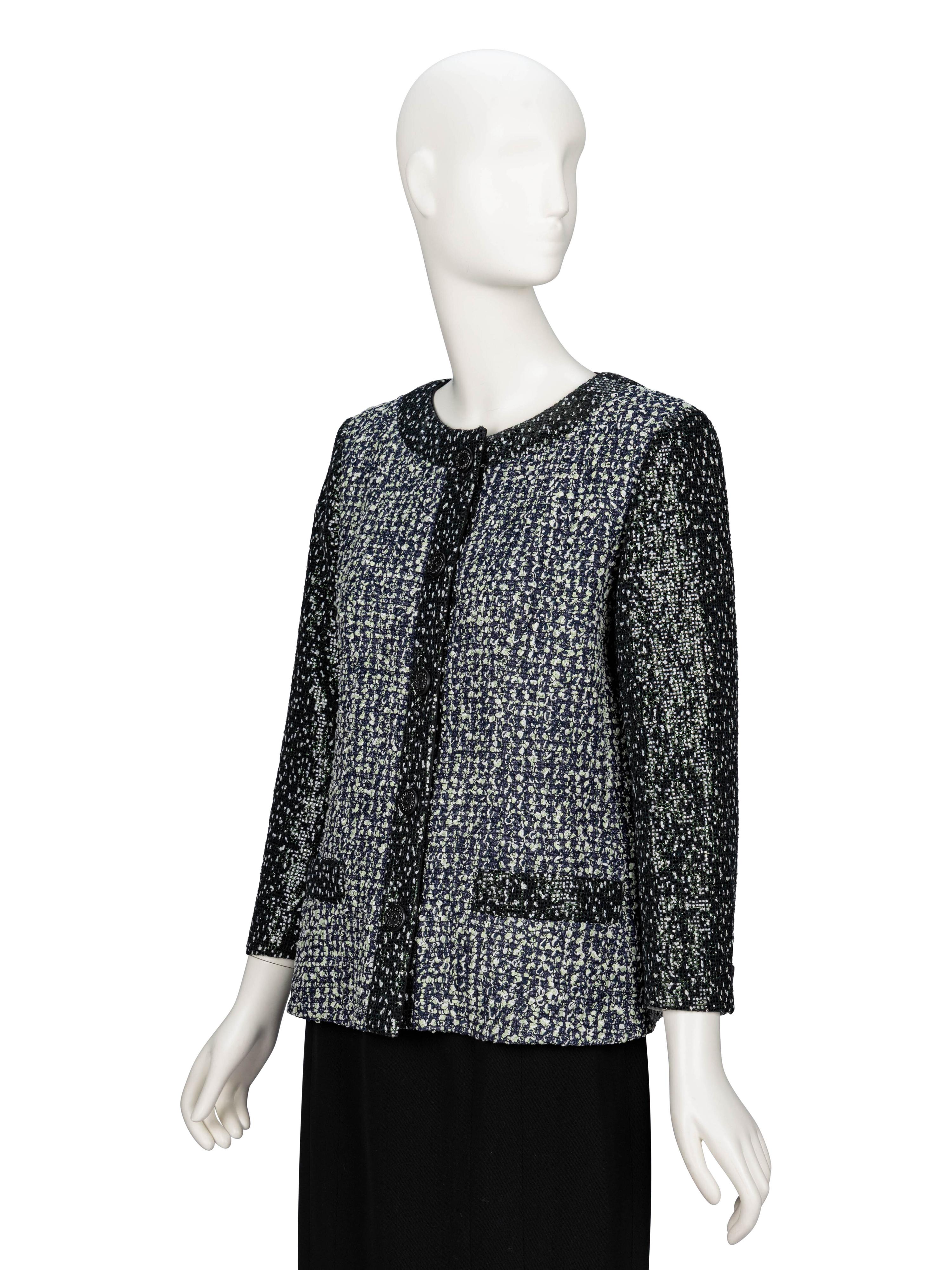 Chanel, Shimmery Two-Tone Cardigan Jacket