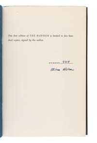 FAULKNER, William (1897-1962). [The Snopes trilogy]. The Hamlet . 1940. -- The Town . 1957. -- The Mansion . 1959. New York: Random House.