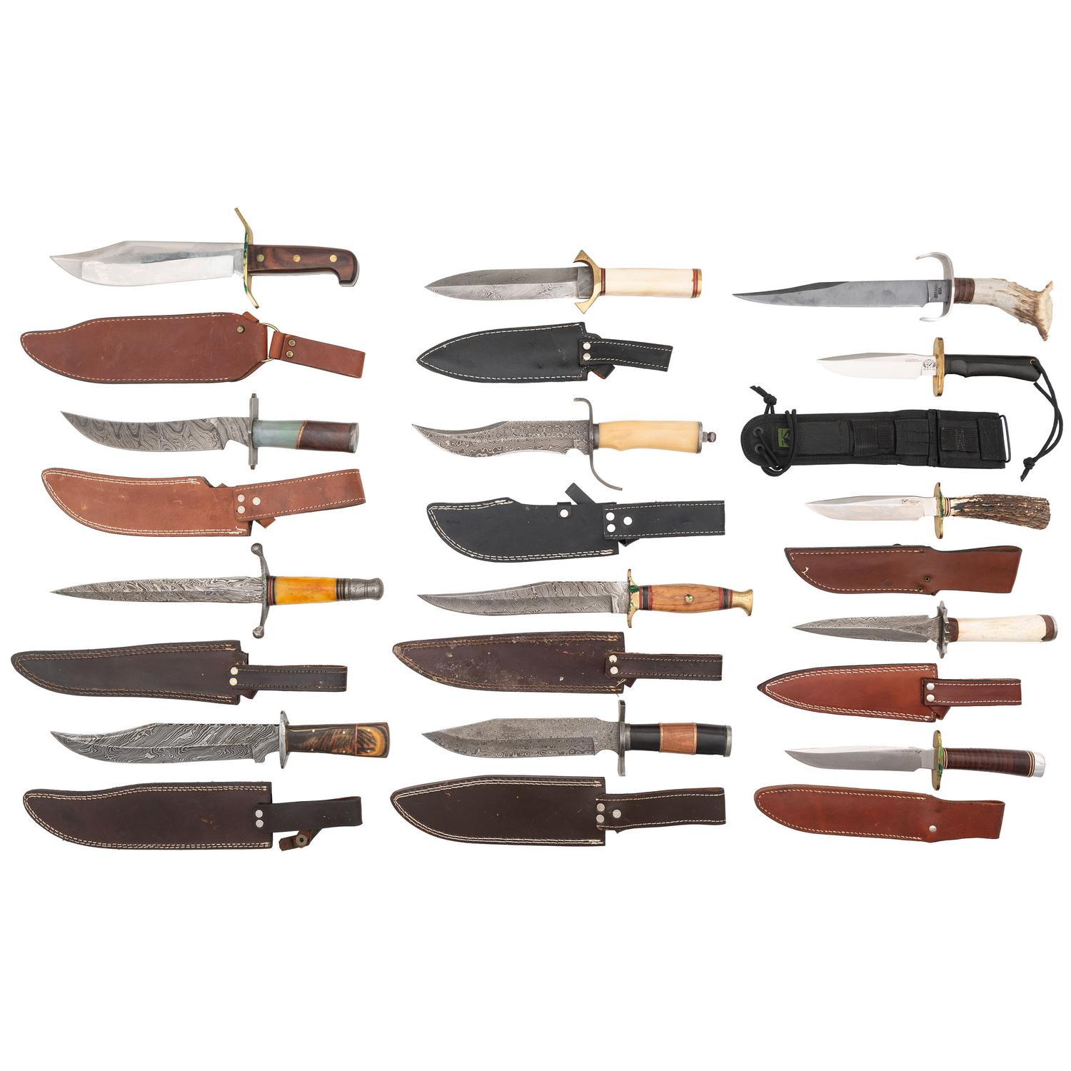 Lot of 13 Custom Damascus Daggers