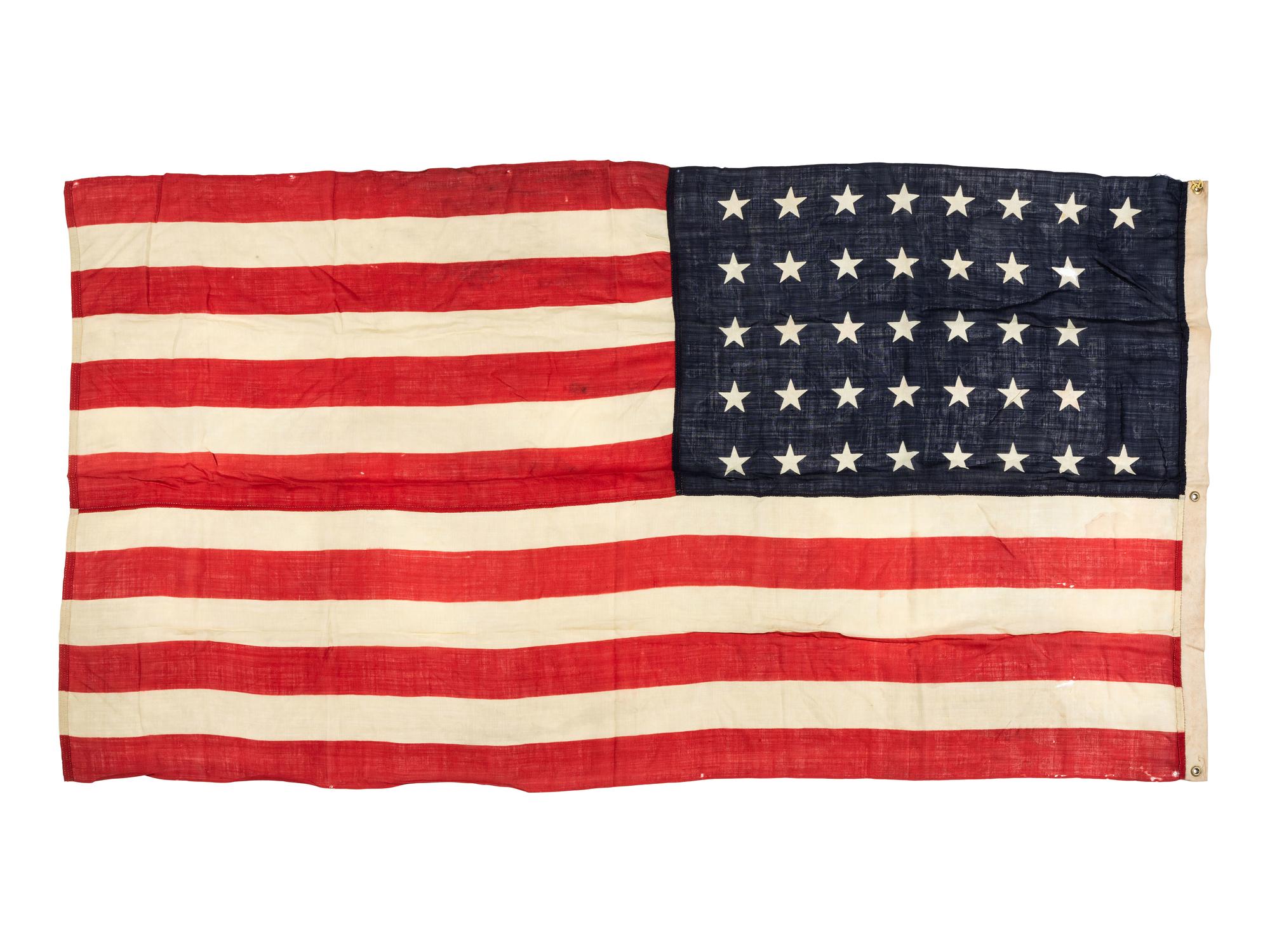 [FLAGS]. 37-star American flag. Ca 1866-1867.