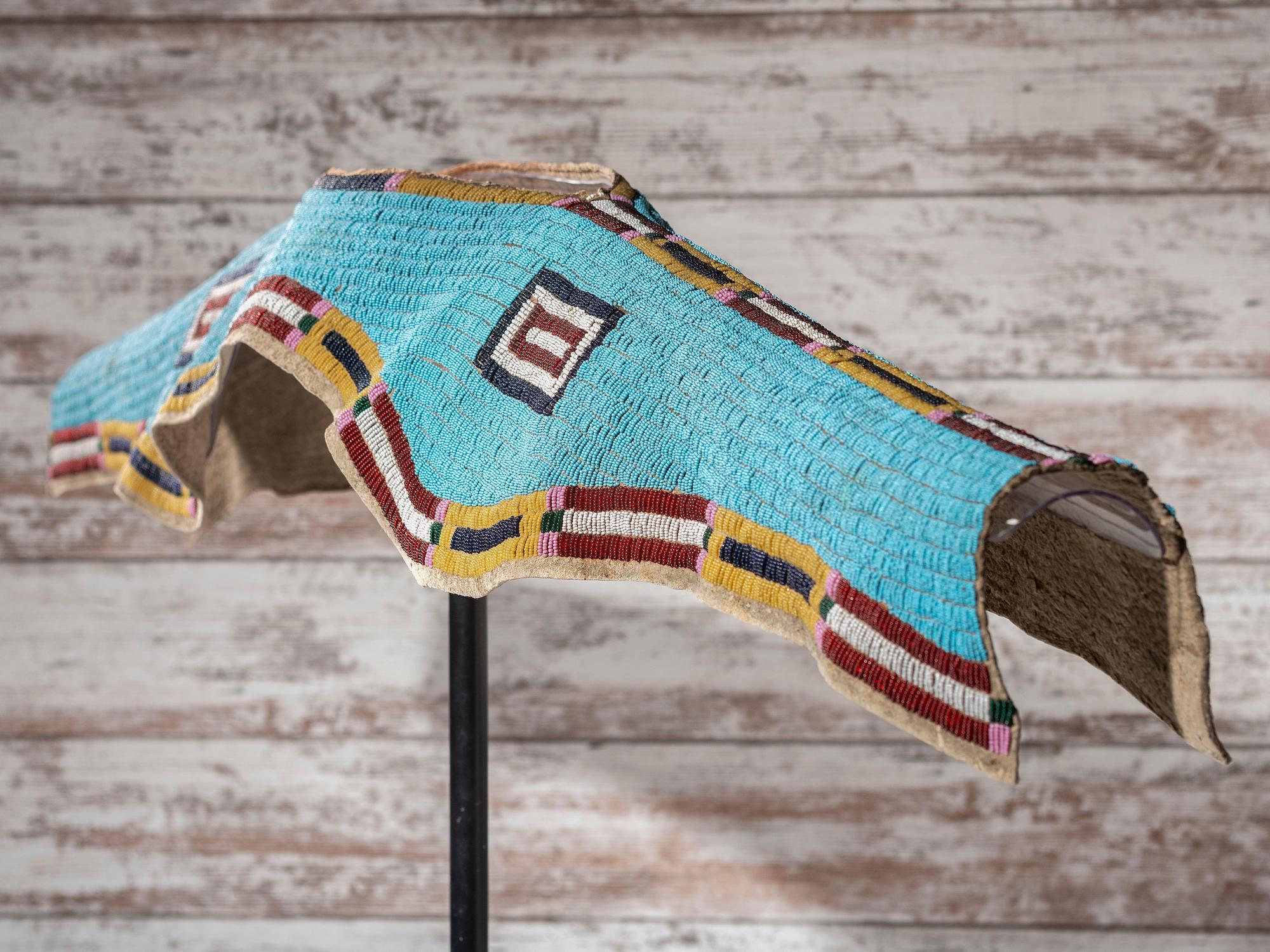 Cheyenne Beaded Buffalo Hide Dress Yoke