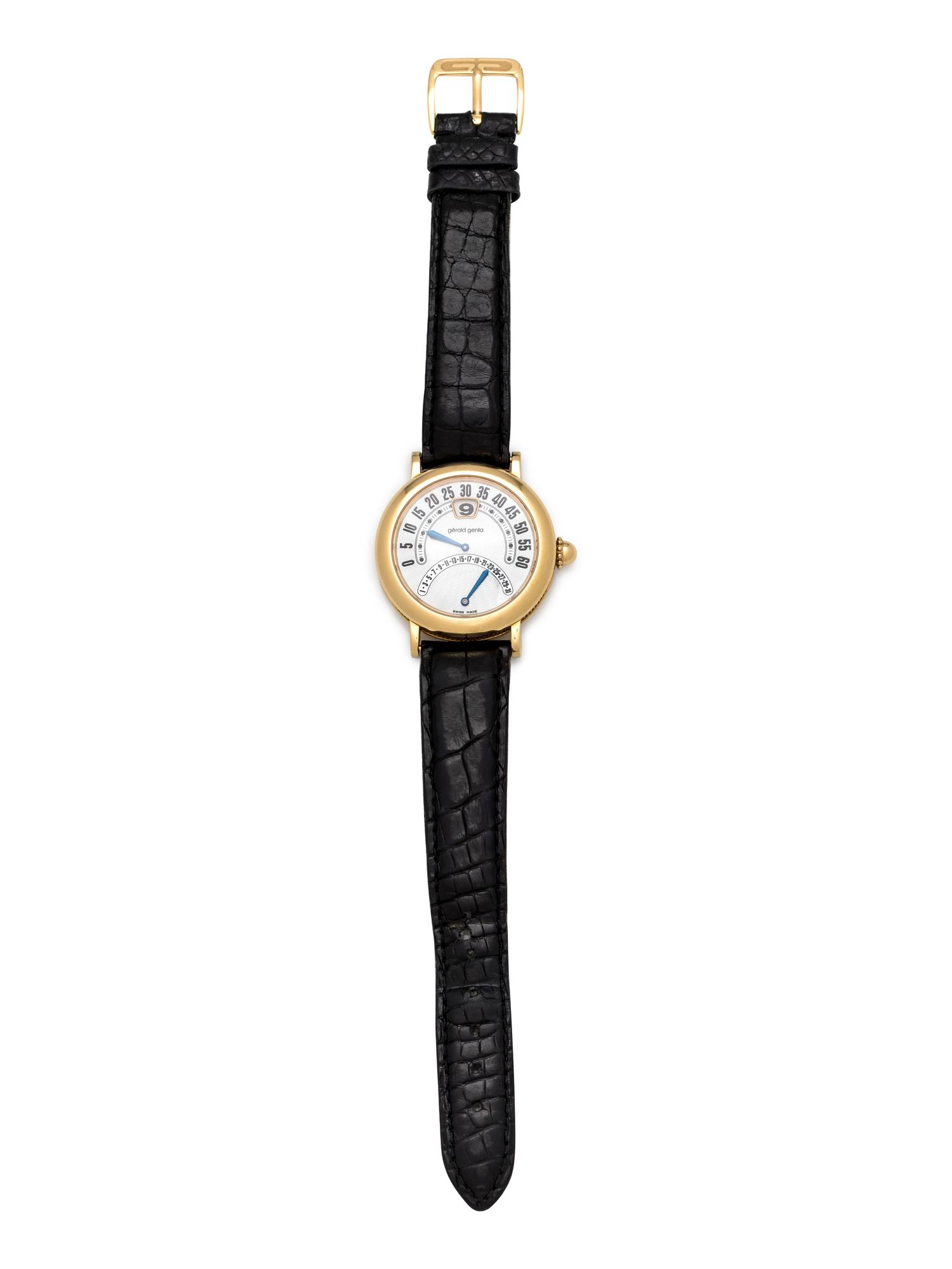 Gerald Genta, 18K Yellow Gold Ref. G.3734 'Biretro' Wristwatch