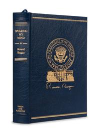 REAGAN, Ronald (1911-2004). Speaking My Mind. New York: Simon & Schuster, 1989.