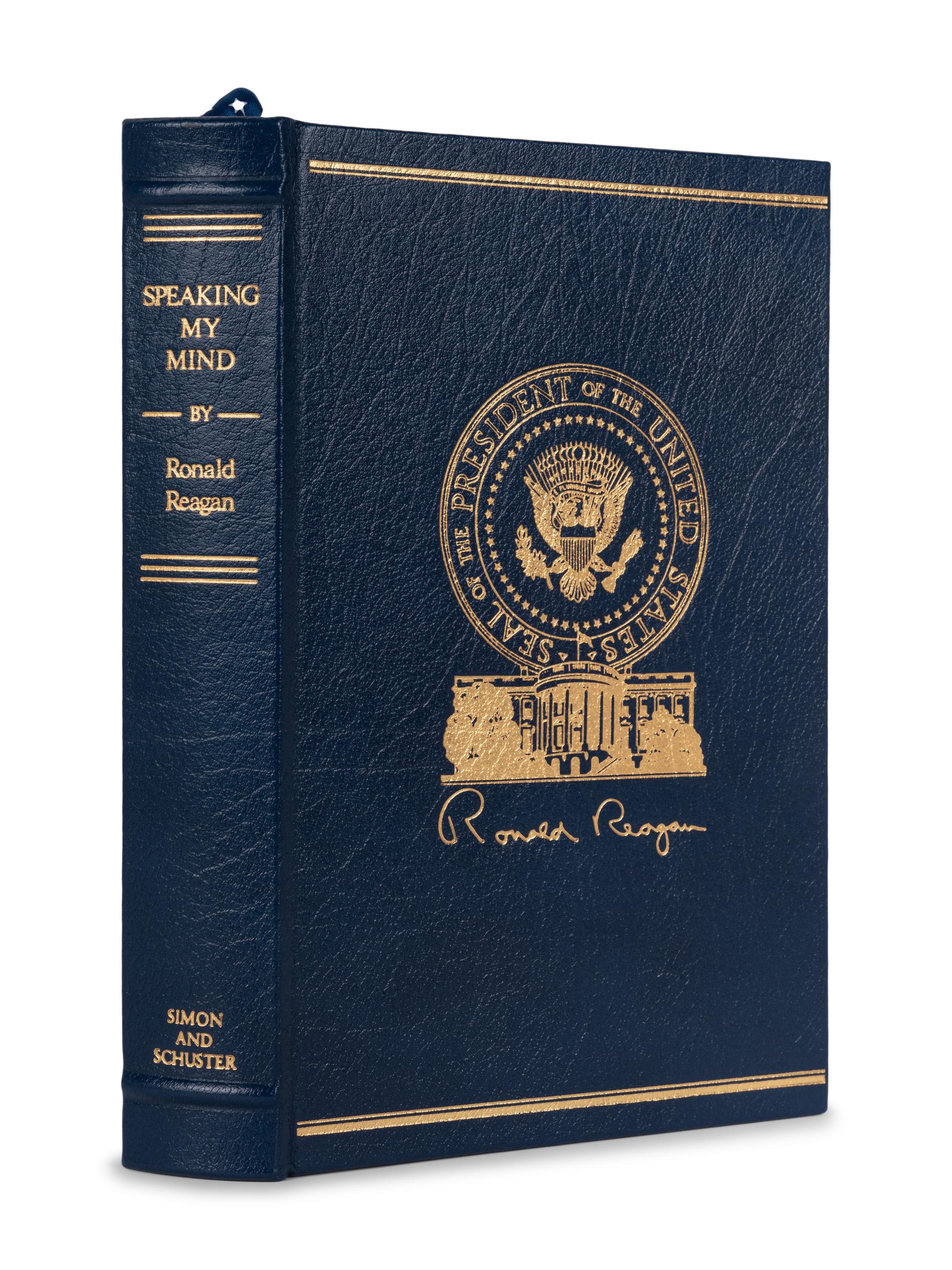 REAGAN, Ronald (1911-2004). Speaking My Mind. New York: Simon & Schuster, 1989.