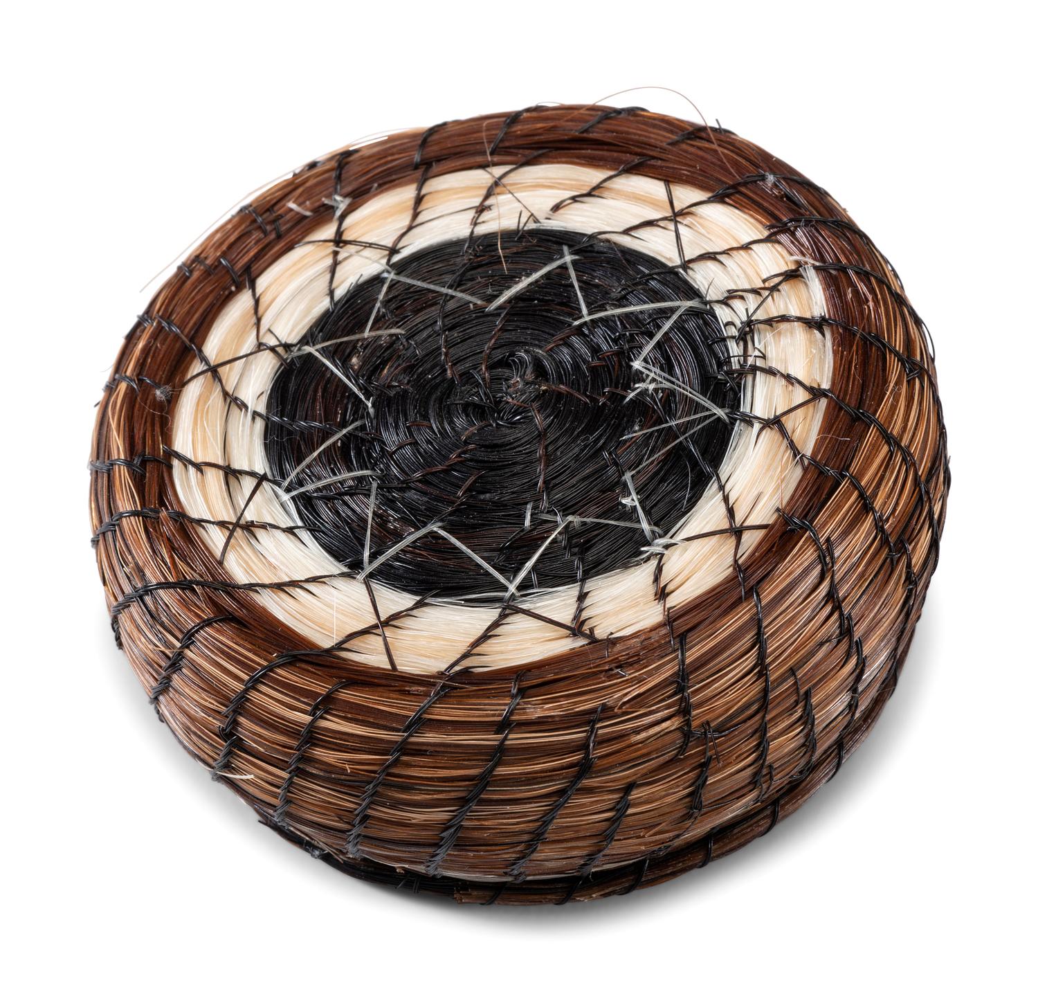 Tohono O'odham and Akimel O'odham Miniature Horsehair baskets