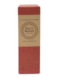 [BENNETT, Paul A. (1897-1966)]. A Memorial Keepsake. N.p.: The Typophiles, n.d.