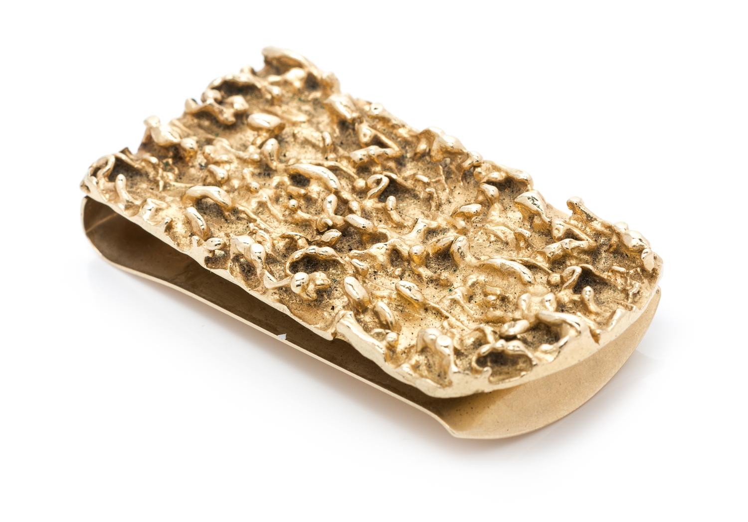 A 14 Karat Yellow Gold Money Clip, 18.80 dwts.